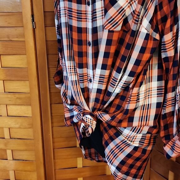 CATO brand plaid cotton button down shirt - Picture 6 of 11